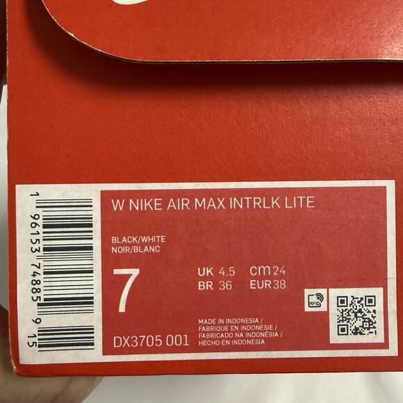 Nike Air Max Interlock Lite DX3705-001 Women's Shoes Size 7 Black White - Picture 10 of 11